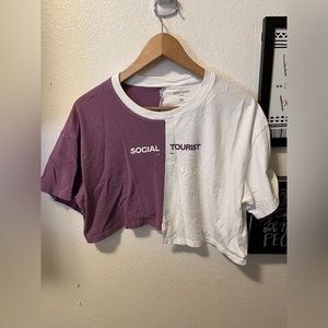 Social Tourist crop top